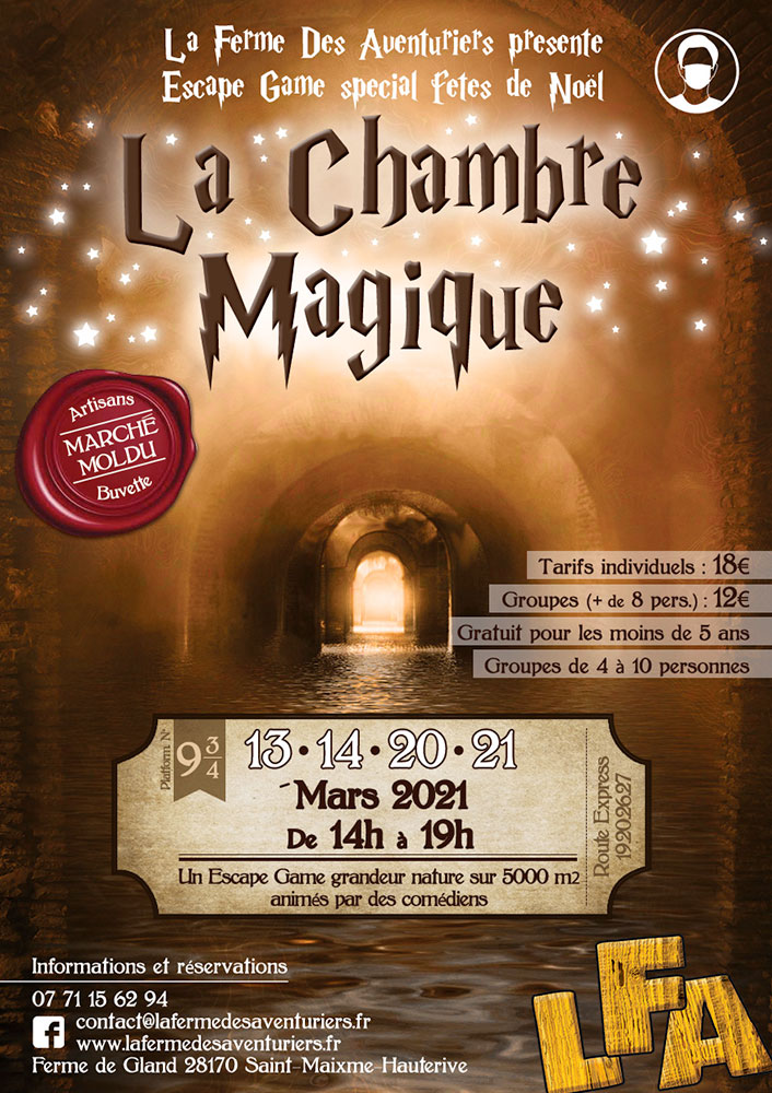 La Chambre magique - Affiche La Ferme des aventuriers / Anabelle Graphiste Freelance