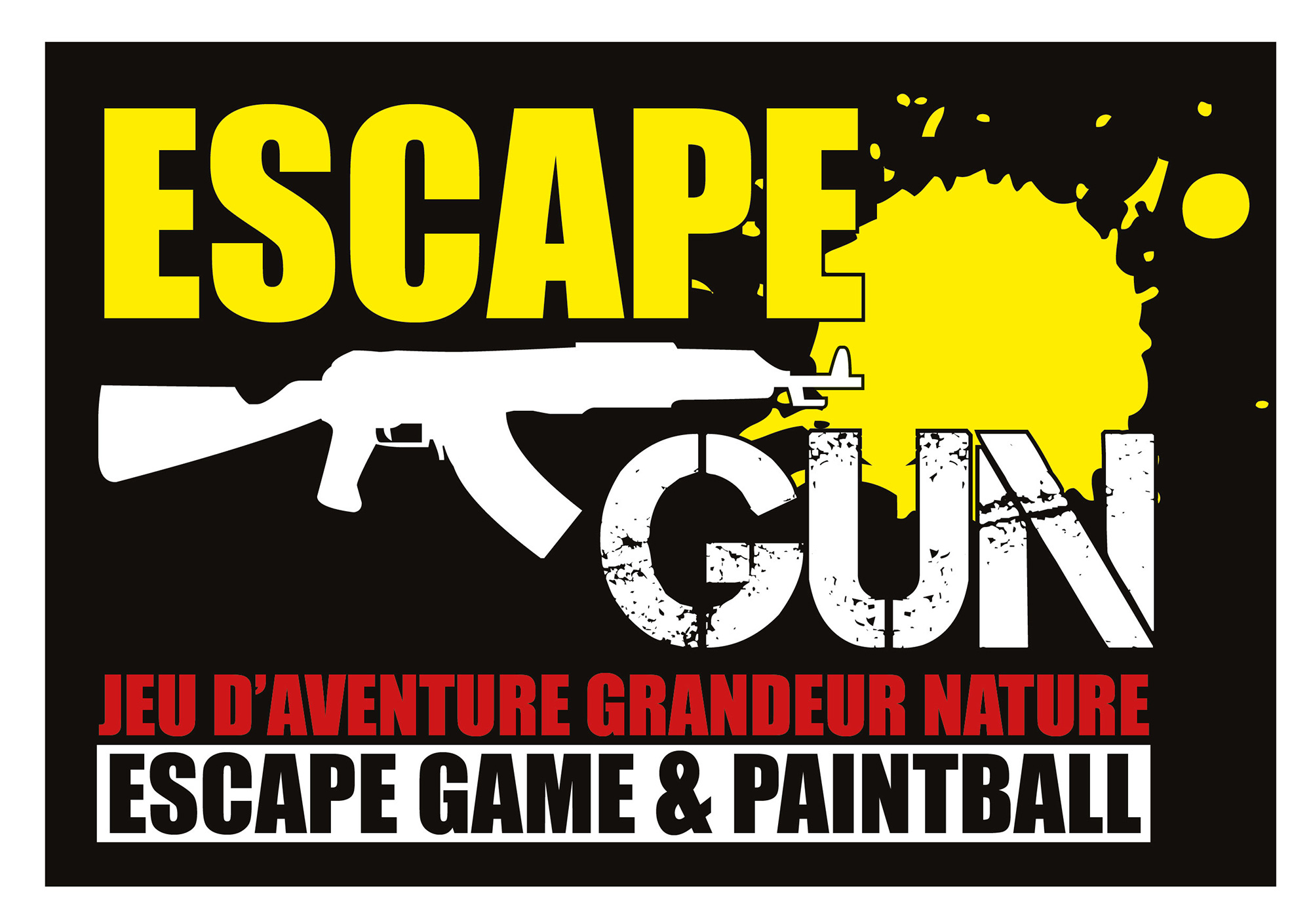 Logo Escape Gun - La Ferme des aventuriers / Anabelle Graphiste Freelance