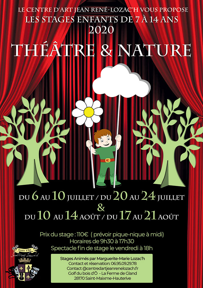 Stage Théâtre et Nature - Affiche Centre d'Art Jean-René Lozac'h / Anabelle Graphiste Freelance